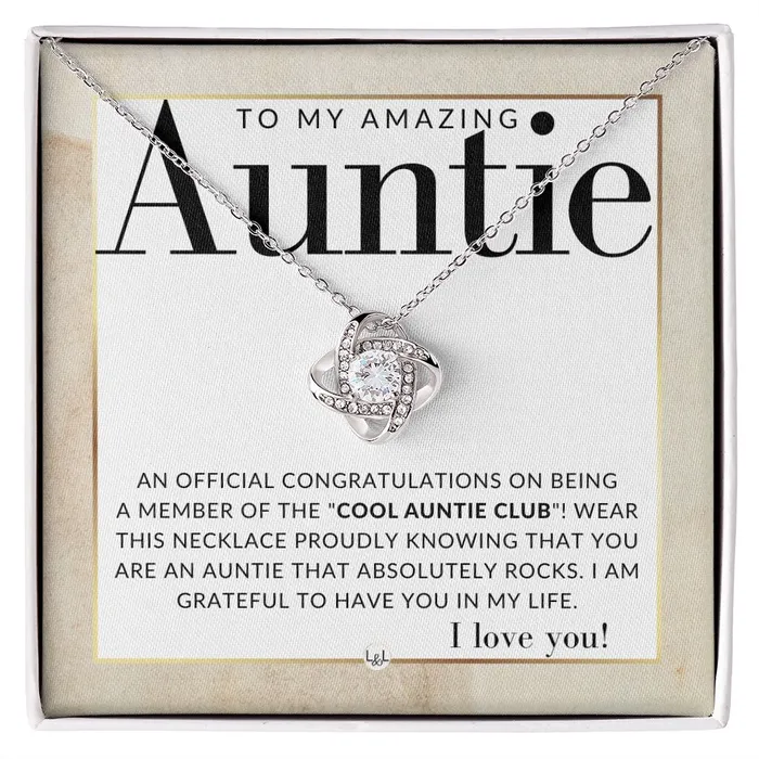 Funny Gift For Auntie Present for Auntie From Niece or Nephew Pendant Necklace Great For Christmas Her Birthday Or As An Encouragement Gift ShineOn Fulfillment Necklaces