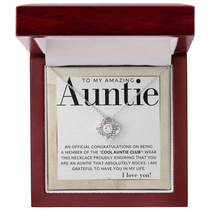 Funny Gift For Auntie Present for Auntie From Niece or Nephew Pendant Necklace Great For Christmas Her Birthday Or As An Encouragement Gift ShineOn Fulfillment Necklaces