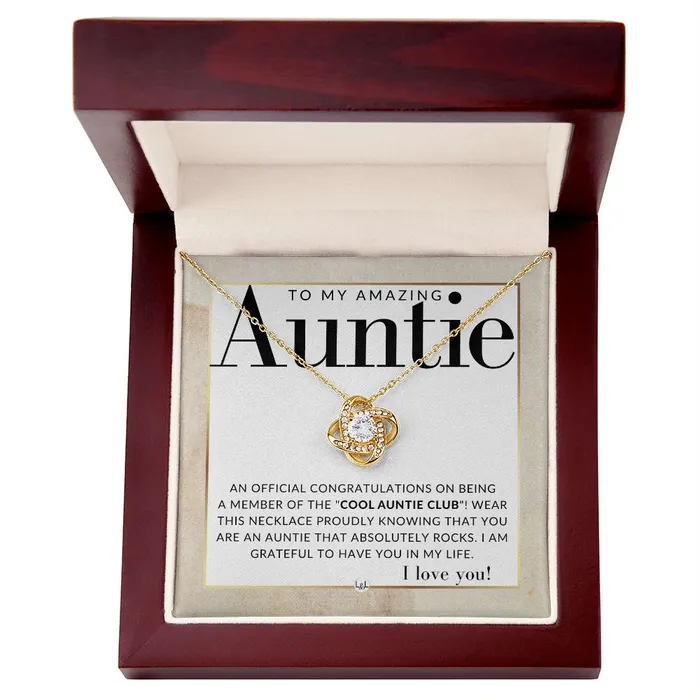 Funny Gift For Auntie Present for Auntie From Niece or Nephew Pendant Necklace Great For Christmas Her Birthday Or As An Encouragement Gift ShineOn Fulfillment Necklaces
