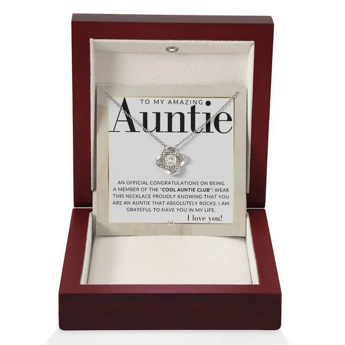 Funny Gift For Auntie Present for Auntie From Niece or Nephew Pendant Necklace Great For Christmas Her Birthday Or As An Encouragement Gift ShineOn Fulfillment Necklaces