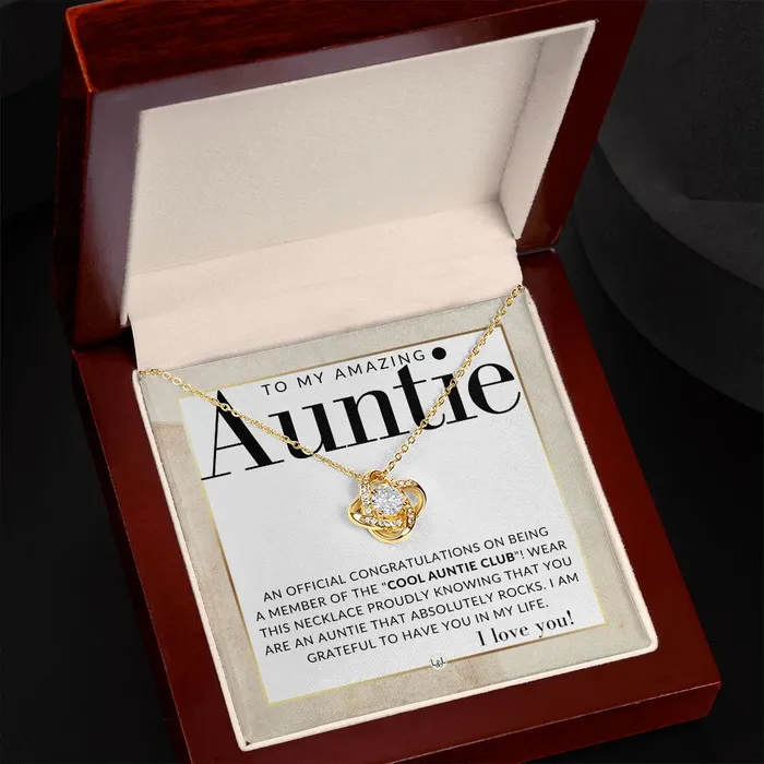 Funny Gift For Auntie Present for Auntie From Niece or Nephew Pendant Necklace Great For Christmas Her Birthday Or As An Encouragement Gift ShineOn Fulfillment Necklaces