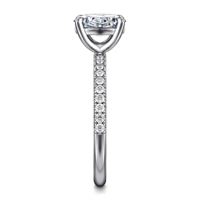 Gabriel 14K White Gold 0197ctw 4 Prong Style Diamond SemiMount Engagement Ring GABRIEL CO Rings Gabriel 14K White Gold 0197ctw 4 Prong Style Diamond SemiMount Engagement Ring GABRIEL CO Rings
