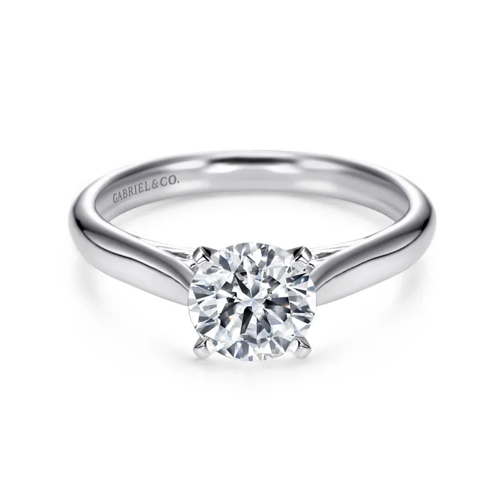 Gabriel 14K White Gold 4 Prong Style Diamond SemiMount Engagement Ring GABRIEL CO Rings Gabriel 14K White Gold 4 Prong Style Diamond SemiMount Engagement Ring GABRIEL CO Rings