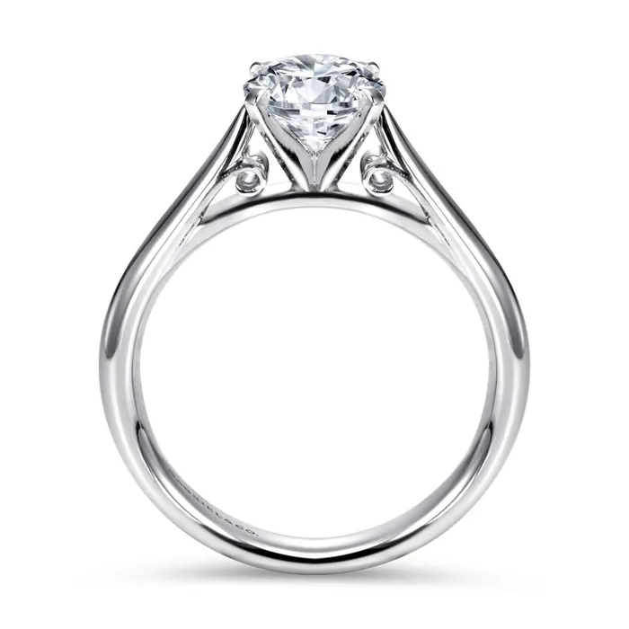 Gabriel 14K White Gold 4 Prong Style Diamond SemiMount Engagement Ring GABRIEL CO Rings Gabriel 14K White Gold 4 Prong Style Diamond SemiMount Engagement Ring GABRIEL CO Rings