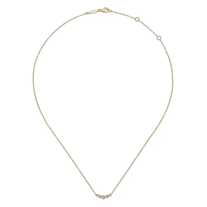 Gabriel 14K Yellow Gold 010ctw Solitaire Style Necklace GABRIEL CO Necklaces Gabriel 14K Yellow Gold 010ctw Solitaire Style Necklace GABRIEL CO Necklaces