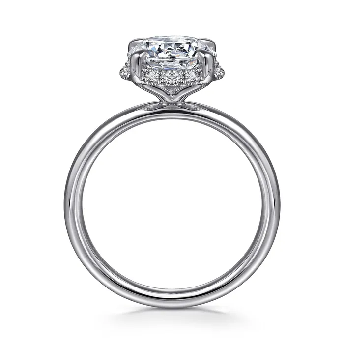 GABRIEL CO Rings Gabriel 14K White Gold 0076ctw 4 Prong Style Diamond SemiMount Engagement Ring GABRIEL CO Rings Gabriel 14K White Gold 0076ctw 4 Prong Style Diamond SemiMount Engagement Ring