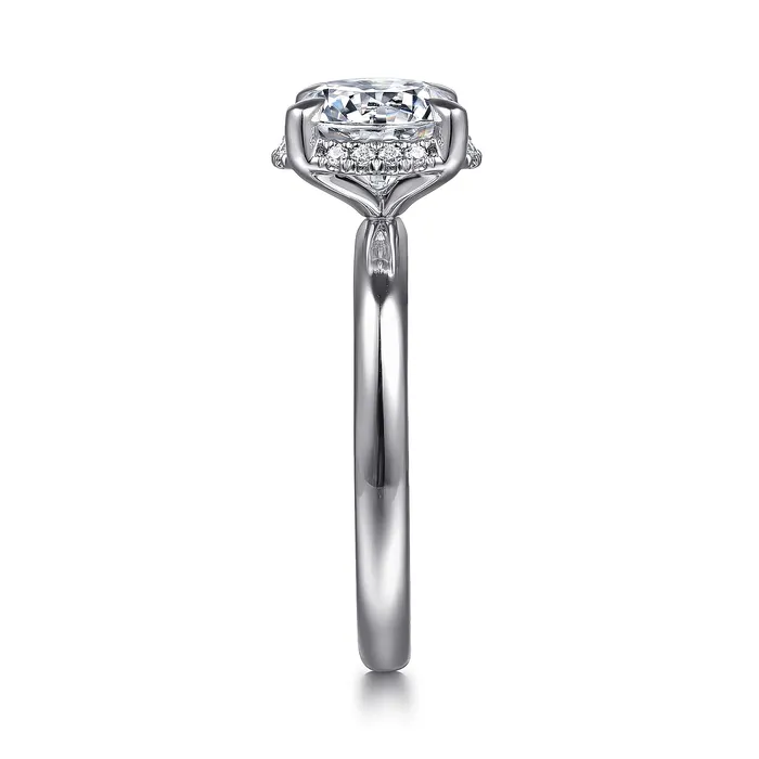 GABRIEL CO Rings Gabriel 14K White Gold 0076ctw 4 Prong Style Diamond SemiMount Engagement Ring GABRIEL CO Rings Gabriel 14K White Gold 0076ctw 4 Prong Style Diamond SemiMount Engagement Ring