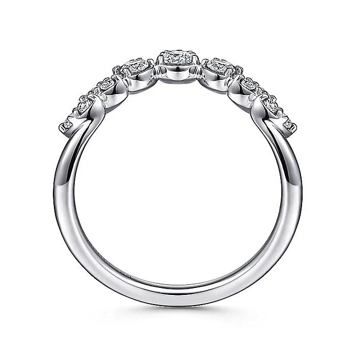GABRIEL CO Rings Gabriel 14K White Gold 042ctw Chevron Diamond Band GABRIEL CO Rings Gabriel 14K White Gold 042ctw Chevron Diamond Band