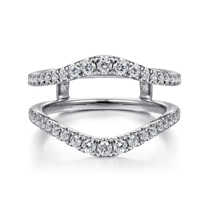 GABRIEL CO Rings Gabriel 14K White Gold 050ctw Diamond Ring Guard