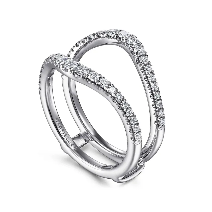 GABRIEL CO Rings Gabriel 14K White Gold 050ctw Diamond Ring Guard GABRIEL CO Rings Gabriel 14K White Gold 050ctw Diamond Ring Guard