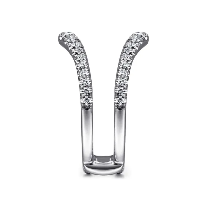 GABRIEL CO Rings Gabriel 14K White Gold 050ctw Diamond Ring Guard GABRIEL CO Rings Gabriel 14K White Gold 050ctw Diamond Ring Guard