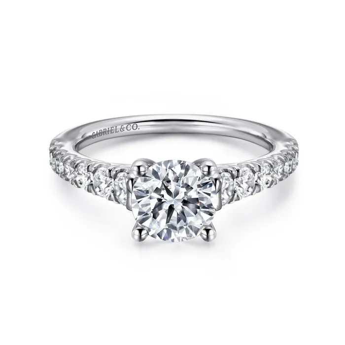 GABRIEL CO Rings Gabriel 14K White Gold 51ctw 4 Prong Style Diamond SemiMount Engagement Ring GABRIEL CO Rings Gabriel 14K White Gold 51ctw 4 Prong Style Diamond SemiMount Engagement Ring