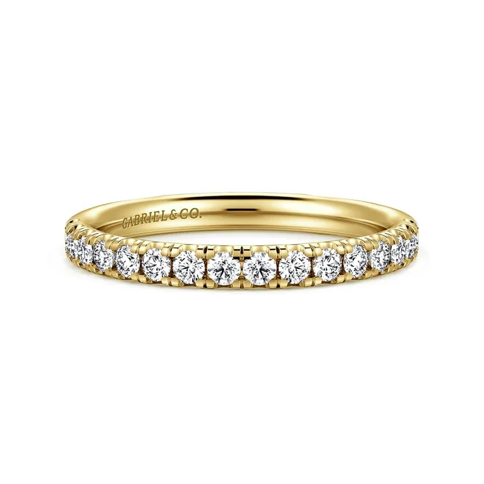 GABRIEL CO Rings Gabriel 14K Yellow Gold 0401ctw Clearly Flawless Diamond Band