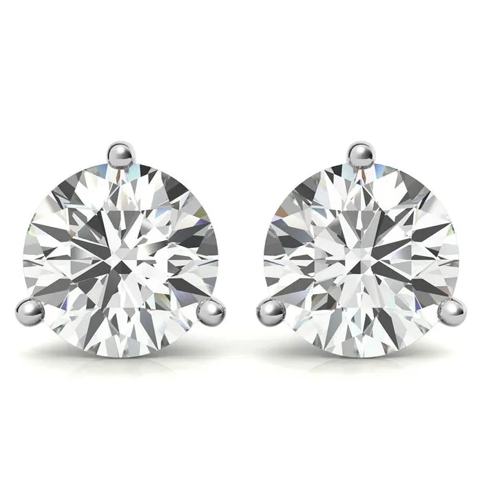 GEMS ONE CORPRATION 14K White Gold 025ctw Diamond Stud Earrings in Three Prong Martini Settings Earrings GEMS ONE CORPRATION 14K White Gold 025ctw Diamond Stud Earrings in Three Prong Martini Settings Earrings