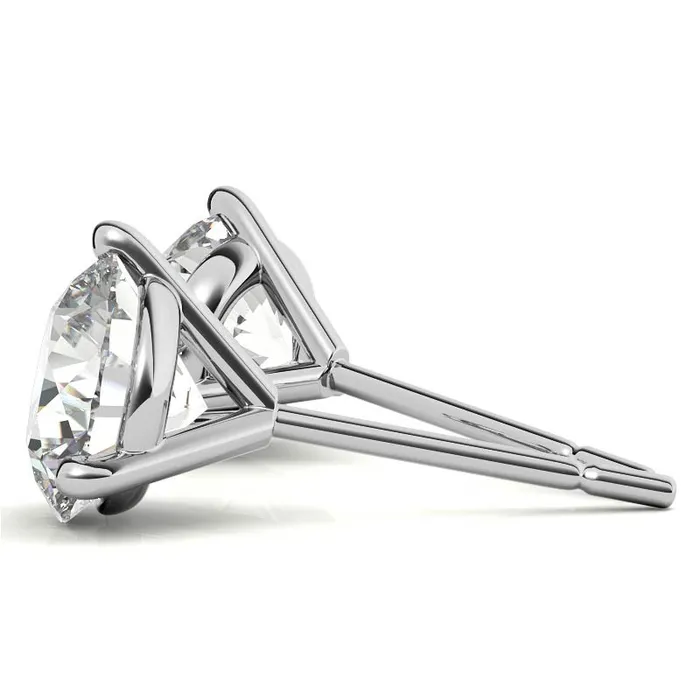 GEMS ONE CORPRATION 14K White Gold 025ctw Diamond Stud Earrings in Three Prong Martini Settings Earrings GEMS ONE CORPRATION 14K White Gold 025ctw Diamond Stud Earrings in Three Prong Martini Settings Earrings