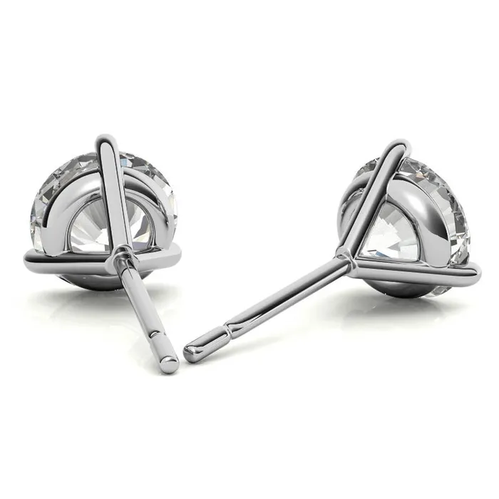 GEMS ONE CORPRATION 14K White Gold 025ctw Diamond Stud Earrings in Three Prong Martini Settings Earrings GEMS ONE CORPRATION 14K White Gold 025ctw Diamond Stud Earrings in Three Prong Martini Settings Earrings