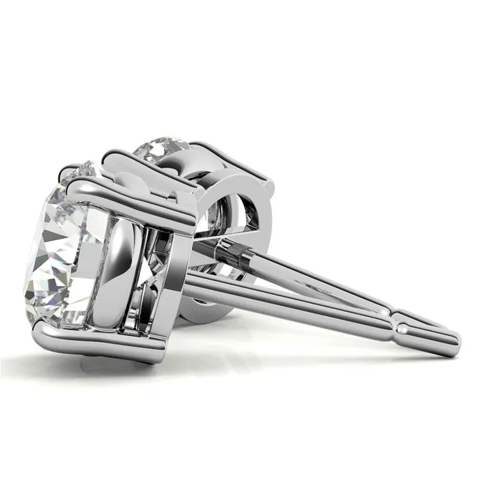 GEMS ONE CORPRATION 14K White Gold 2ctw Diamond Stud Earrings in Four Prong Basket Settings Earrings GEMS ONE CORPRATION 14K White Gold 2ctw Diamond Stud Earrings in Four Prong Basket Settings Earrings