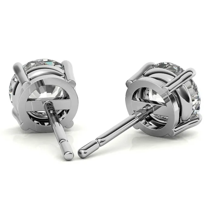 GEMS ONE CORPRATION 14K White Gold 2ctw Diamond Stud Earrings in Four Prong Basket Settings Earrings GEMS ONE CORPRATION 14K White Gold 2ctw Diamond Stud Earrings in Four Prong Basket Settings Earrings