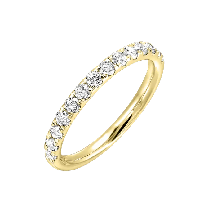 GEMS ONE CORPRATION Rings 14K Yellow Gold 050ctw Diamond Wedding Band GEMS ONE CORPRATION Rings 14K Yellow Gold 050ctw Diamond Wedding Band