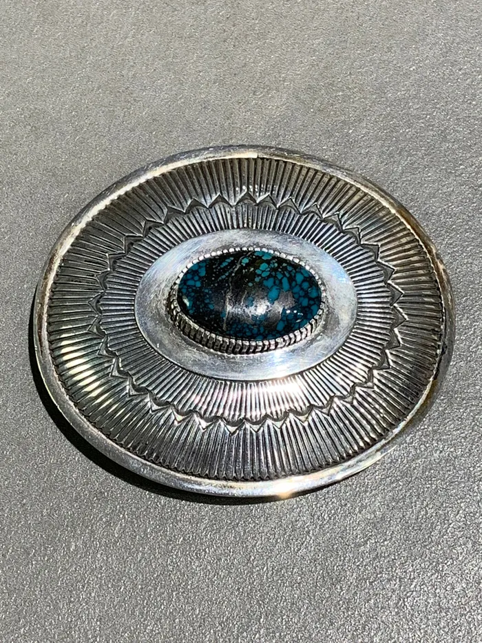 Gibson Nez Rings Gibson Nez Navajo Sterling Silver Turquoise Buckle