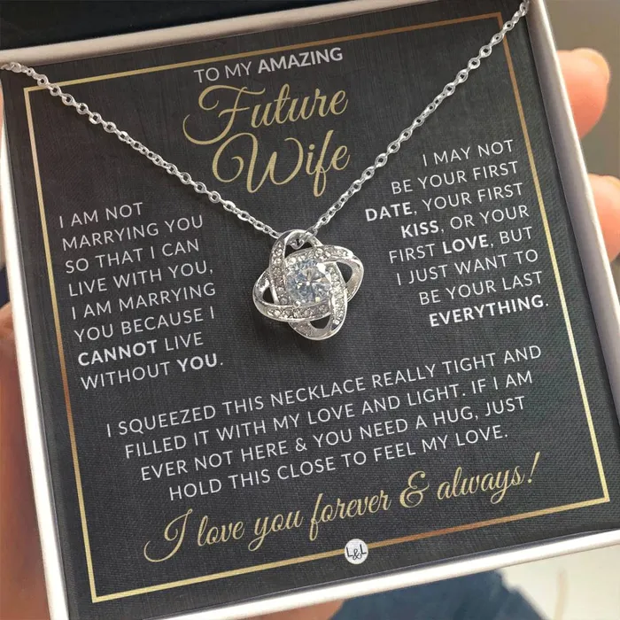 Gift For Future Wife Before Marriage Pendant Necklace Sentimental and Romantic Christmas Gift Valentines Day Birthday or Anniversary Present ShineOn Fulfillment Necklaces