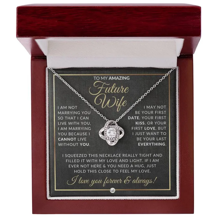 Gift For Future Wife Before Marriage Pendant Necklace Sentimental and Romantic Christmas Gift Valentines Day Birthday or Anniversary Present ShineOn Fulfillment Necklaces