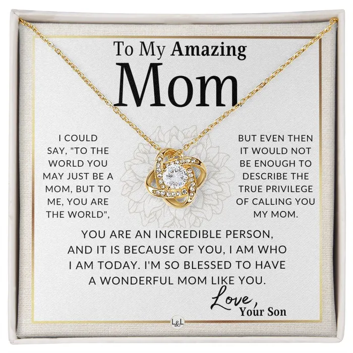 Gift for Mom From Son True Privilege To Mother From Son Beautiful Womens Pendant Necklace Great For Mothers Day Christmas or Her Birthday ShineOn Fulfillment Necklaces Gift for Mom From Son True Privilege To Mother From Son Beautiful Womens Pendant Necklace Great For Mothers Day Christmas or Her Birthday ShineOn Fulfillment Necklaces