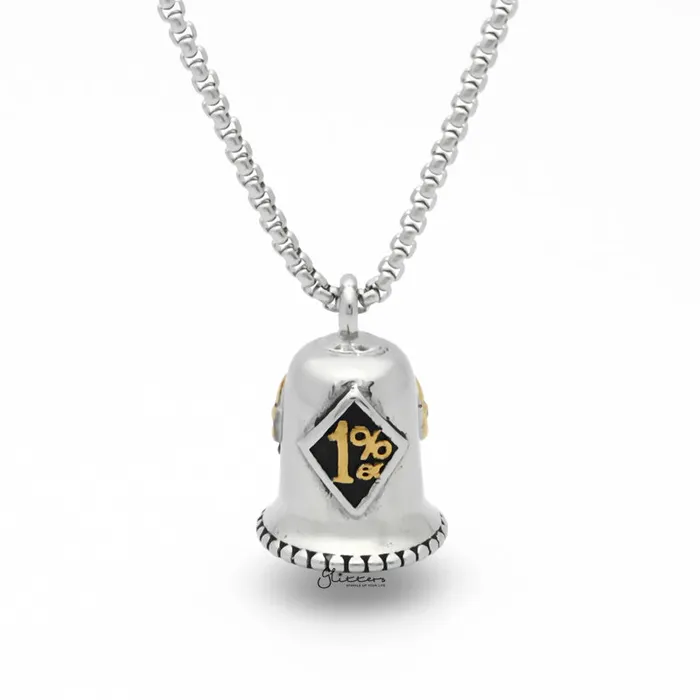 Glitters Necklaces 1 ER Stainless Steel Bell Pendant Gold