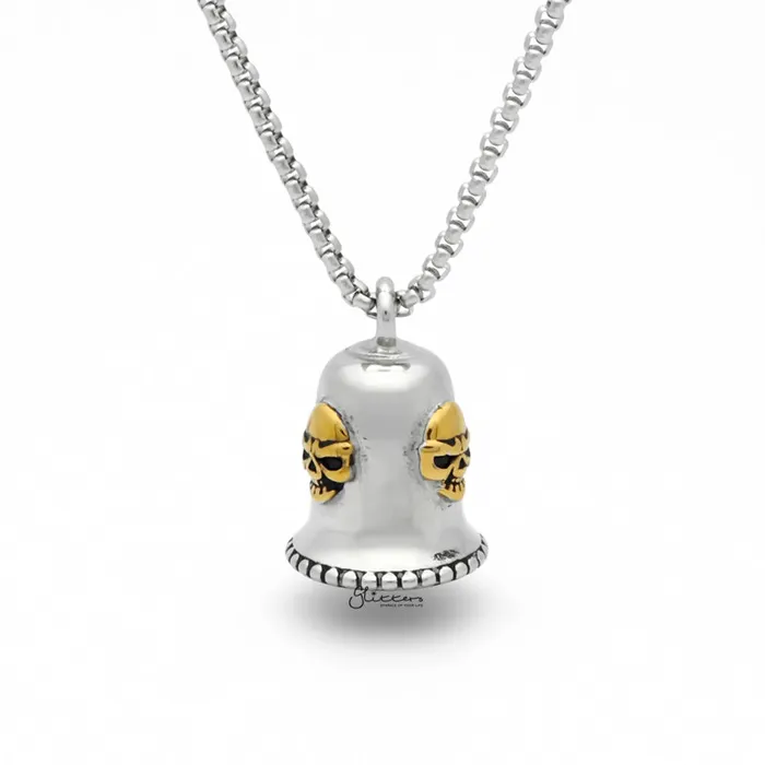 Glitters Necklaces 1 ER Stainless Steel Bell Pendant Gold