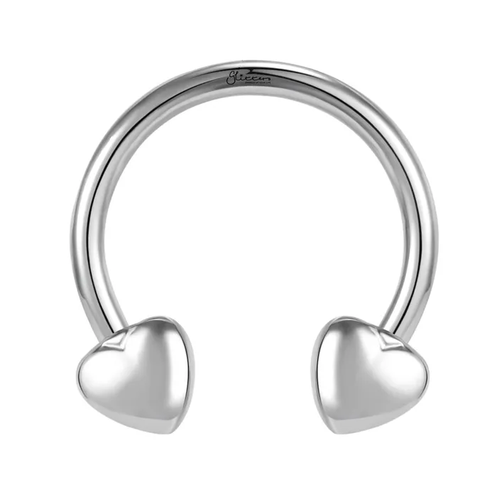 Glitters Necklaces Heart Ends Horseshoe Circular Barbell