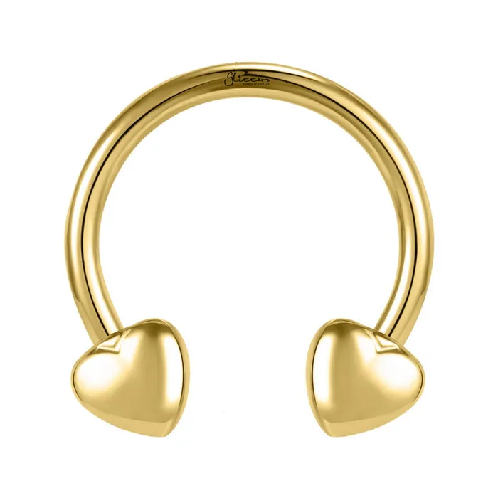 Glitters Necklaces Heart Ends Horseshoe Circular Barbell
