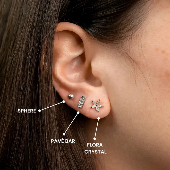 Grayling Earrings Pav Bar Stud Earrings Standard Back Pair