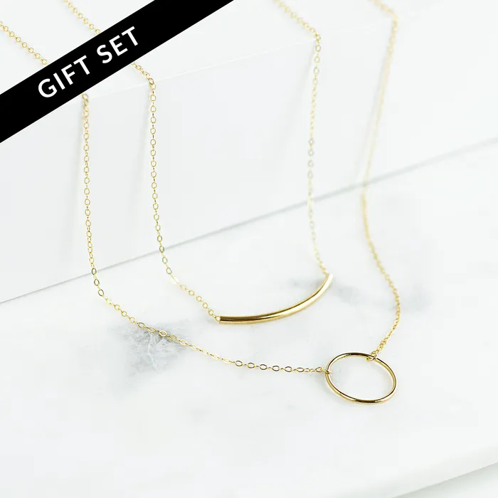 Grayling Necklaces Crescent Arc Necklace Layering Set