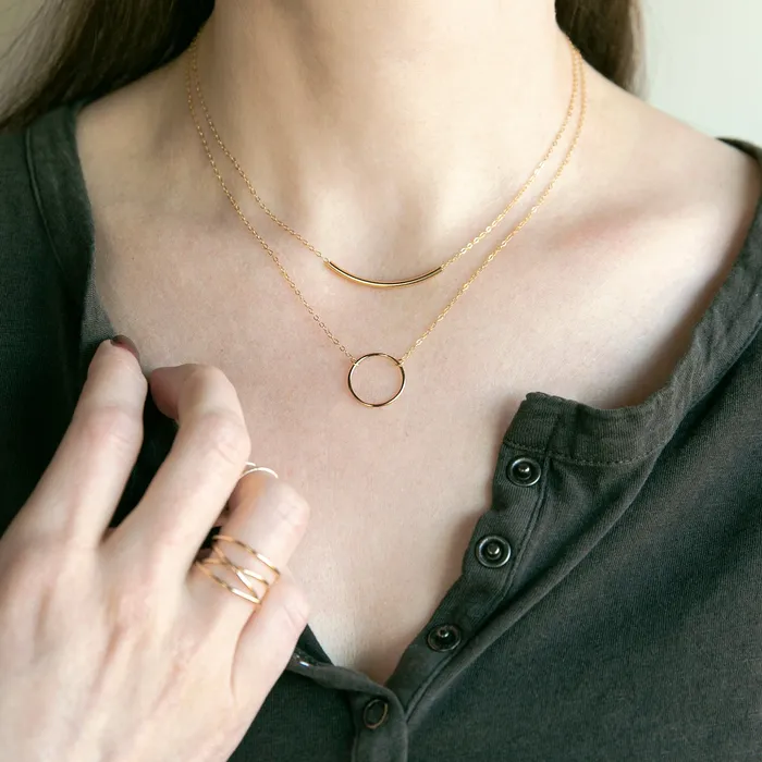 Grayling Necklaces Crescent Arc Necklace Layering Set