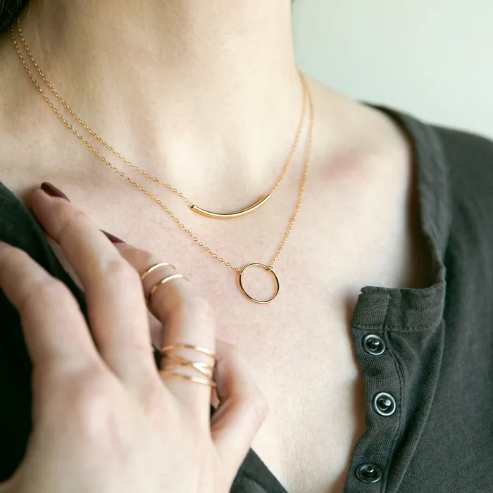 Grayling Necklaces Crescent Arc Necklace Layering Set