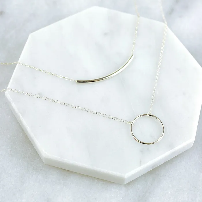 Grayling Necklaces Crescent Arc Necklace Layering Set