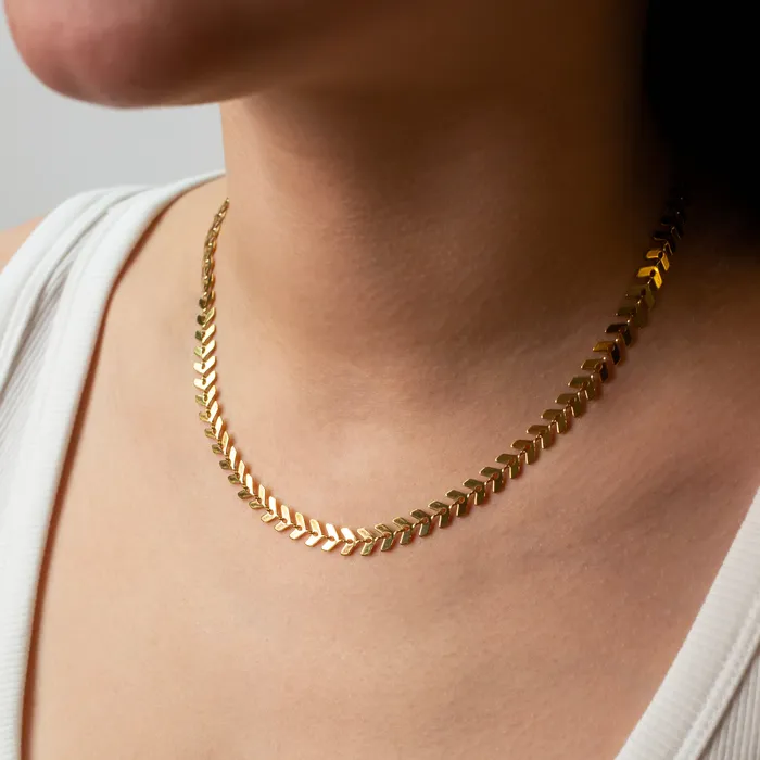 Grayling Necklaces Sierra Waterproof Chevron Chain Necklace