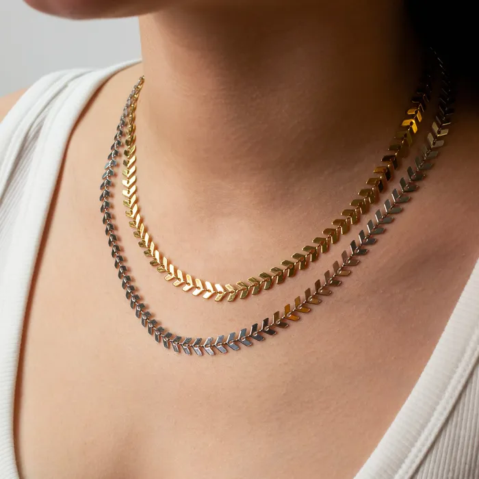 Grayling Necklaces Sierra Waterproof Chevron Chain Necklace