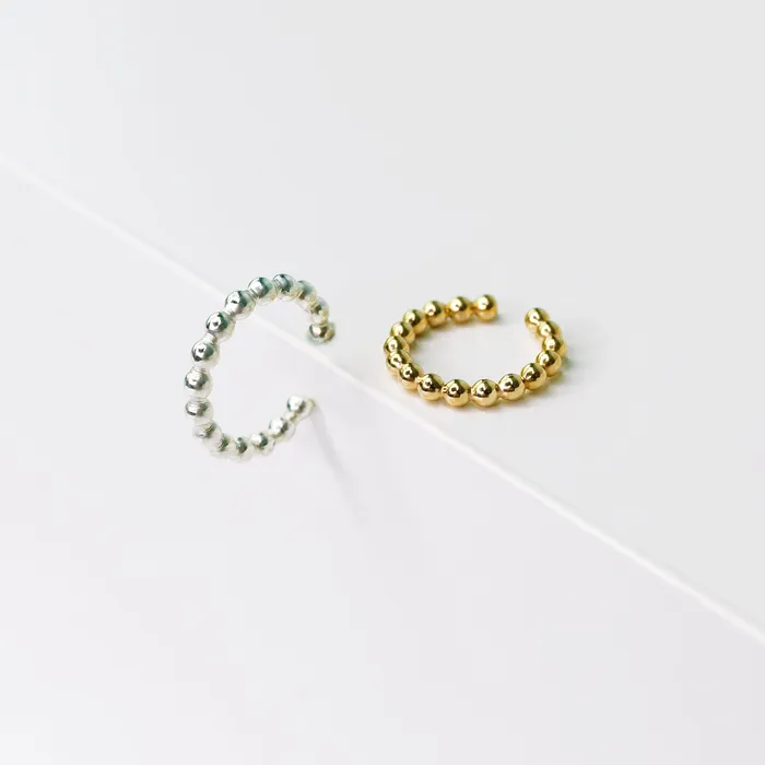 Grayling Shimmer Dot Ear Cuff Set Mixed Metal Duo Earrings