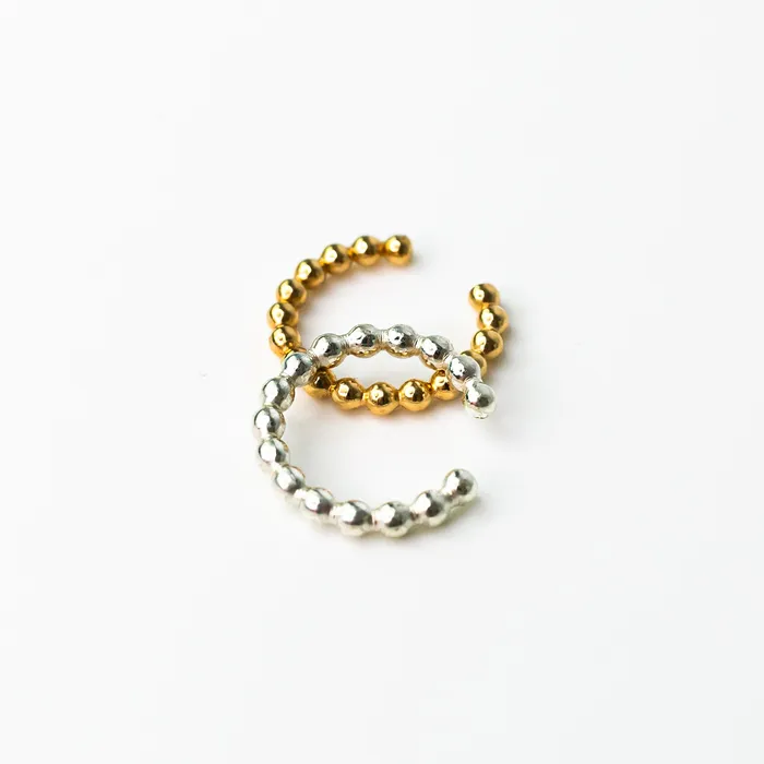Grayling Shimmer Dot Ear Cuff Set Mixed Metal Duo Earrings
