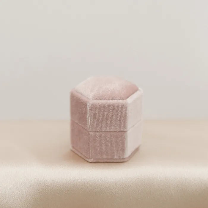 Hexagon Velvet Ring Box Ali Rings