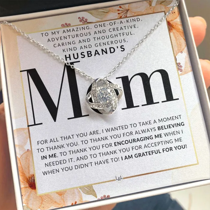 Husbands Mom Necklace Great For Mothers Day Christmas Her Birthday Or As An Encouragement Gift ShineOn Fulfillment Necklaces