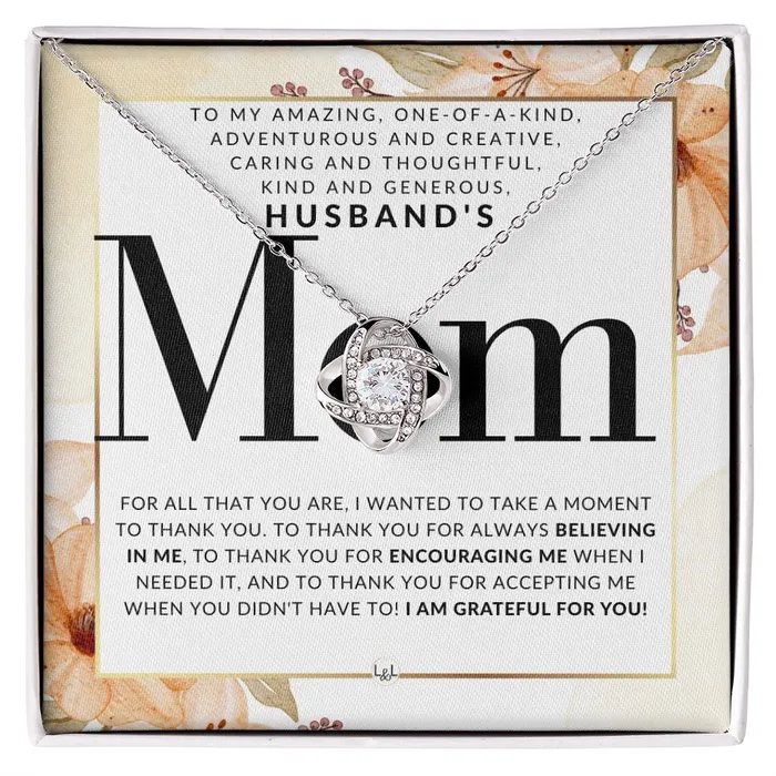 Husbands Mom Necklace Great For Mothers Day Christmas Her Birthday Or As An Encouragement Gift ShineOn Fulfillment Necklaces