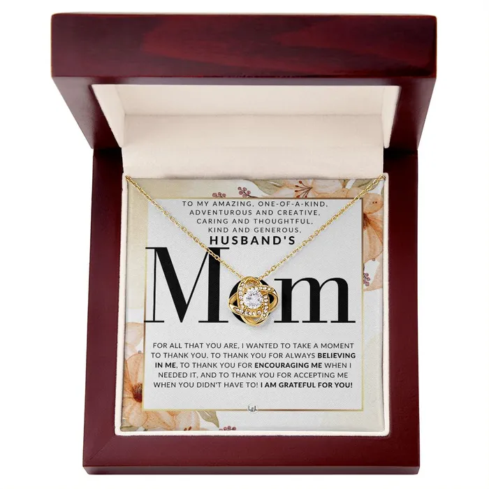 Husbands Mom Necklace Great For Mothers Day Christmas Her Birthday Or As An Encouragement Gift ShineOn Fulfillment Necklaces