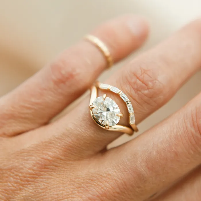 Hydra 14k 3ct Moissanite Engagement Ring Palacio for CIVAL Rings