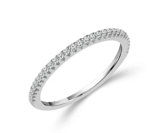 IDD Rings 14K White Gold 013ctw Diamond Wedding Band
