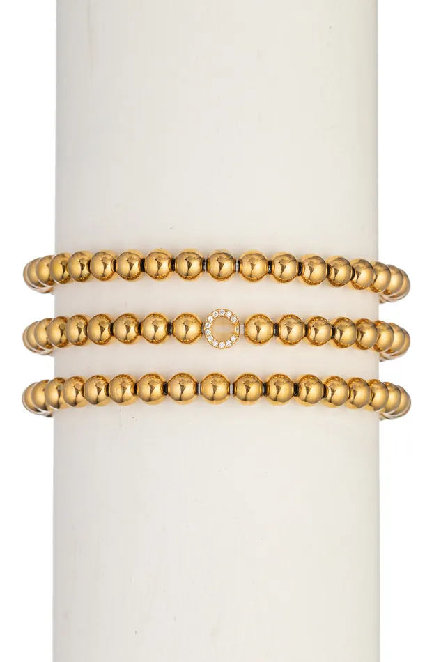 Initial Bracelet Set Eye Candy LA Bracelets
