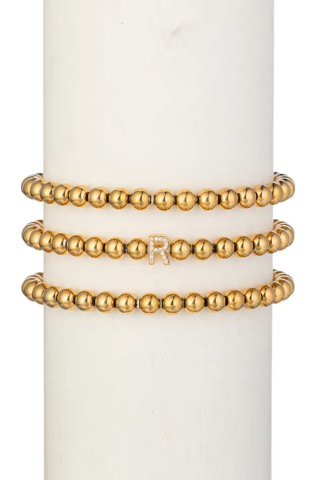 Initial Bracelet Set Eye Candy LA Bracelets