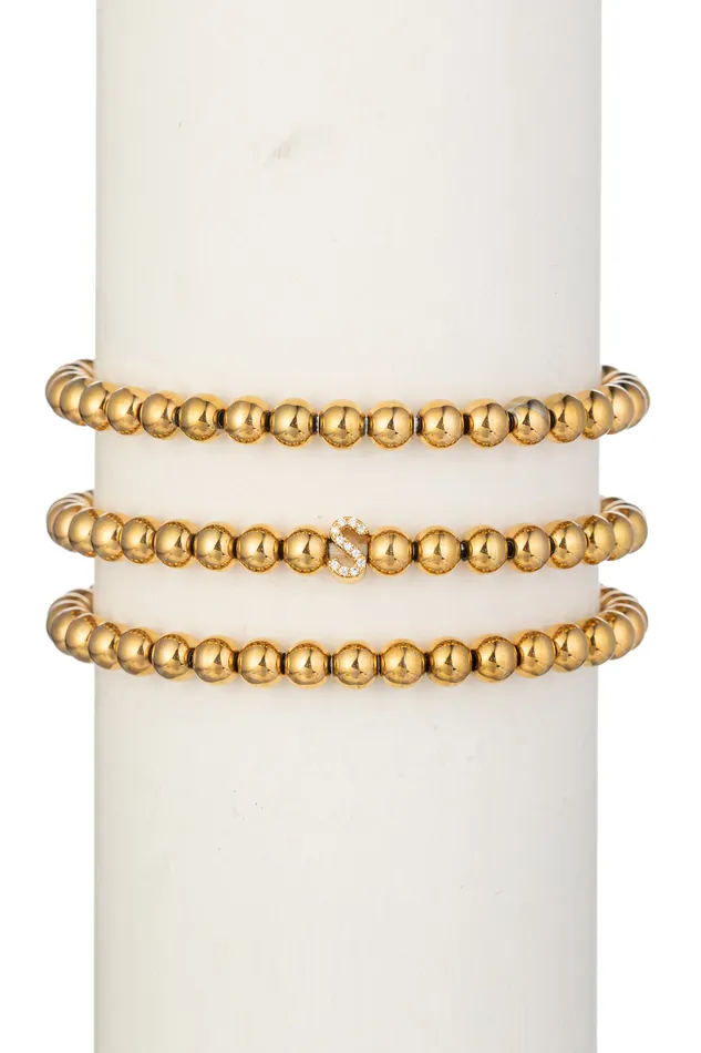 Initial Bracelet Set Eye Candy LA Bracelets