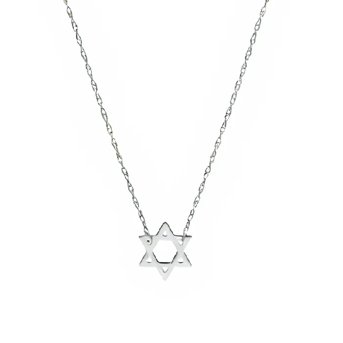 Izakov Diamonds Fine Jewelry Necklaces 14K Gold Petite Star Of David Necklace